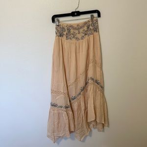 Beaded free people skirt
